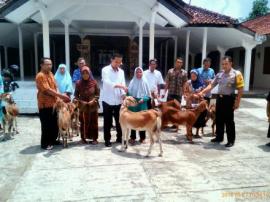 WARGA TERIMA KAMBING DARI UPK